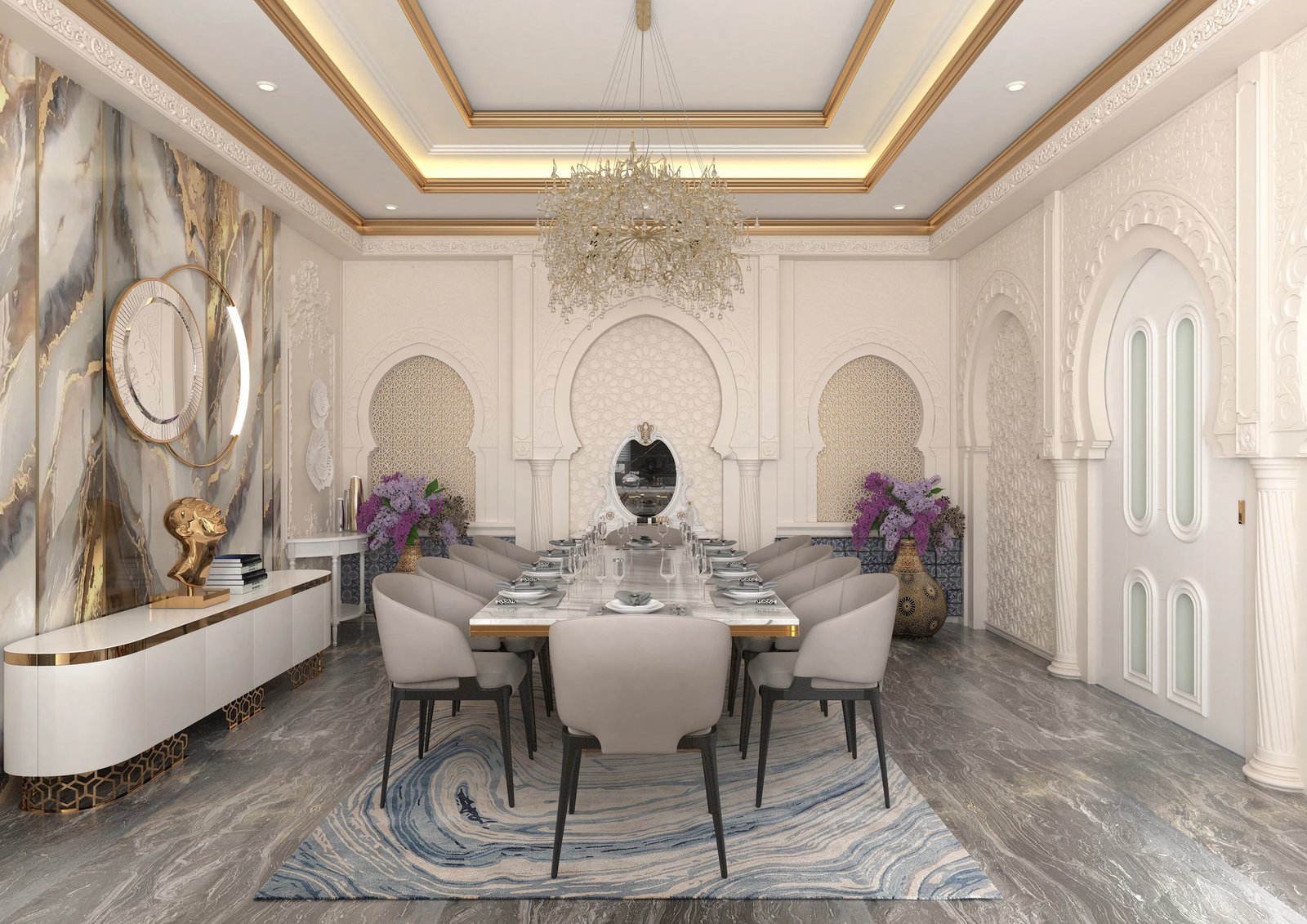 Classical theme villa interior 6