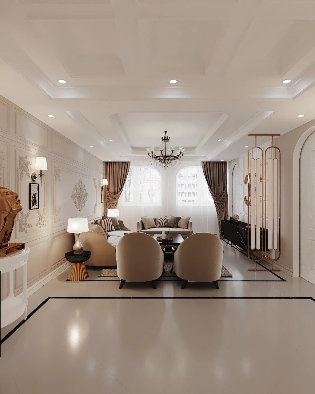 Classical theme villa interior 20
